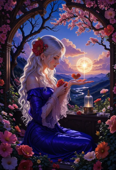 Delve into the deeper shades of love with images that reflect the solitude and melancholy of love lost, adorned with moody hues and poignant symbols.
Waifu Wonderland: Illuminate the festive spirit of Galentine's Day through vibrant gatherings of anime waifus sharing gifts and joy.
Lovers’ Landscapes: Weave the beauty of nature with the essence of romance, crafting scenes where every sunset and blossoming garden tells a love story