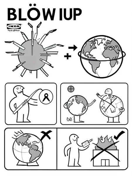 Blow up the earth <lora:ikea_instructions_xl_v1_5:1>