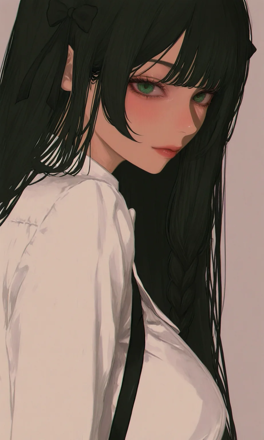 very awa,  <lora:748cm-NoobEPS100-lokr-v03-000080:1.0>, 748cm, (makiri akira:0.4), <lora:alina.il:1.0>, realistic,  1girl, alina, long hair, black hair, green eyes,  masterpiece, [best quality:0.15], newest, absurdres, very aesthetic, best quality