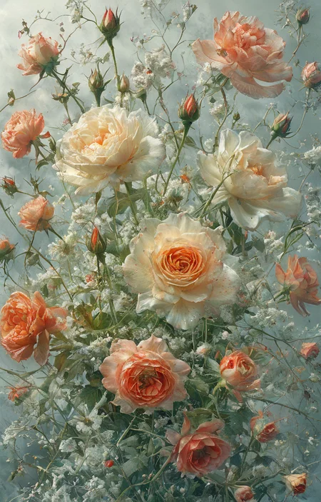 masterpiece,best quality,<lora:tbh51-sdxl:0.75>,illustration,Pale flowers,