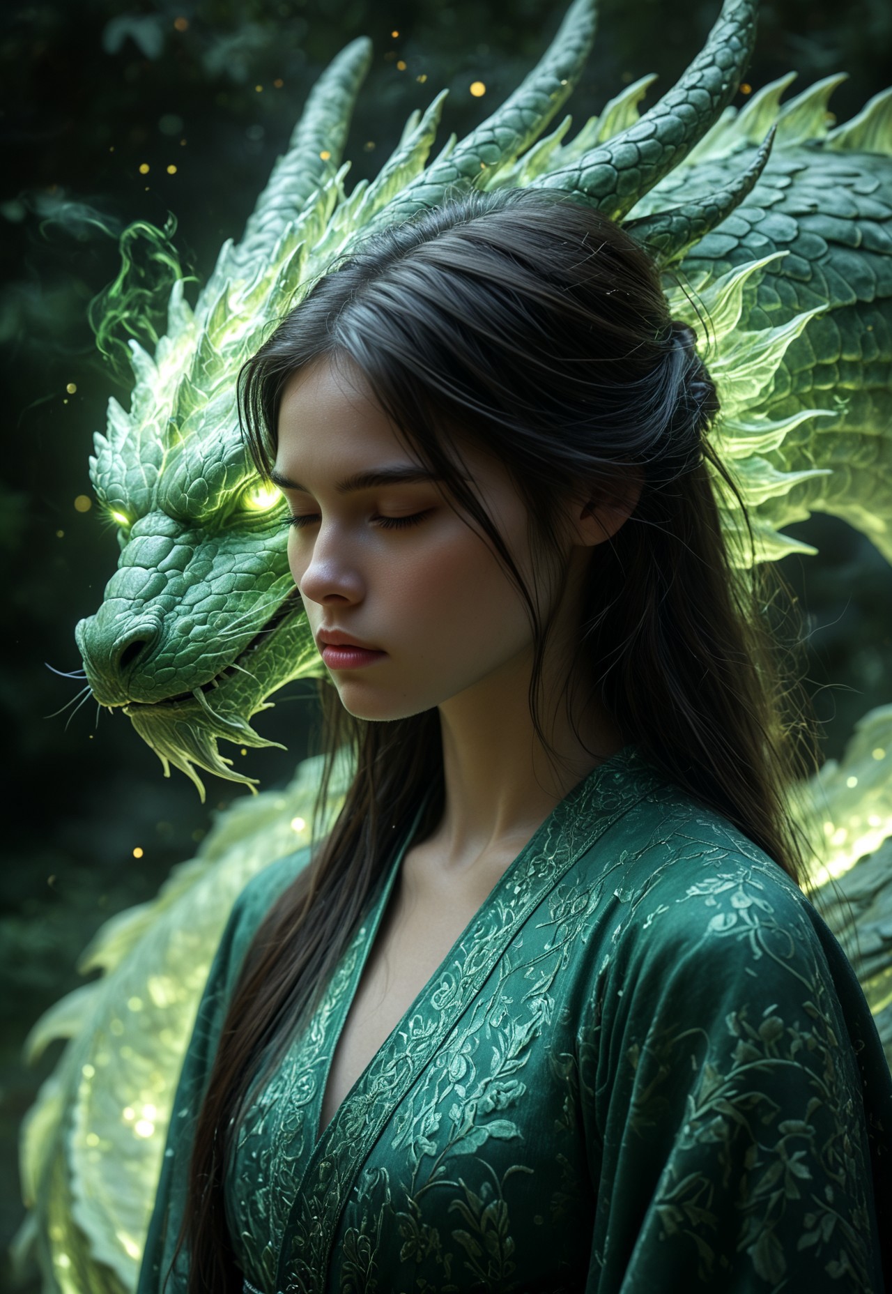 safe_pos, (((score_9, score_8_up, score_7_up))), ((( highly detailed, masterpiece, perfect, detailed, hd, )))
,
((( Dramagmb, colossal ethereal green dragon head, green glowing)))
,
((( 1girl, beautiful, long hair, green hair, magic robe, solo, )))
,
((( Sad )))
,
((( Outdoors ))) 
,
((( Face close-up view, dramatic scene)))
,
(( ))
,
((( )))
,
()