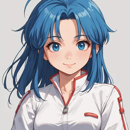 score_9, score_8_up, score_7_up, score_6_up, score_5_up, rating_questionable, source_anime BREAK 1girl, solo, headshot, close-up portrait, CCClarice, smile, ahoge, white jumpsuit,boots, belt,<lora:CCClarice_PDXL-000005:1>