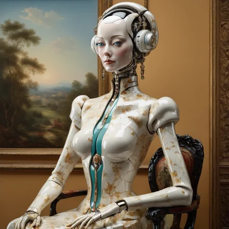 masterpiece,1lady,glaze,looking at viewer,robotlady,<lora:robolady:1>,