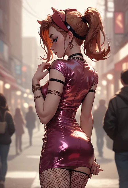score_9, score_8_up, score_7_up, score_6_up, 1girl, microdress, ponytail, fishnet thighhighs, 
<lora:slutty_dress_v1.1-pony:1>