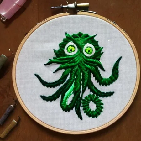 A Cthulu  _embroidery15_