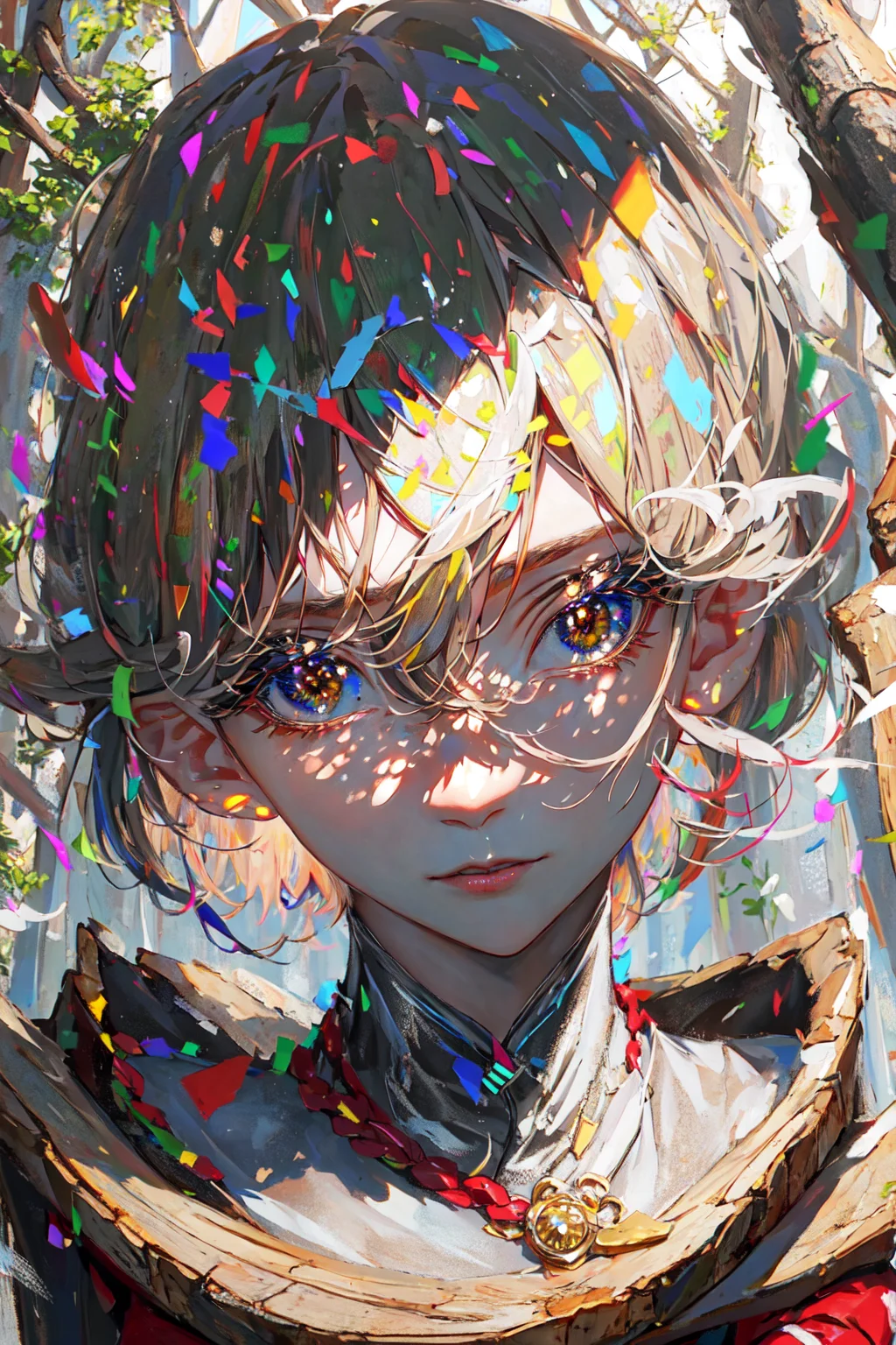 masterpiece, best quality, 1girl <lora:Cyber PUBG:1>,gloden,wood,eye