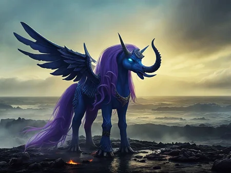 A cinematic shot of a MLPIRL but the old gods are rising <lora:Old_gods_rising_SDXL:0.5> <lora:MLPIRL_-_My_Little_Pony_In_Real_Life:1>