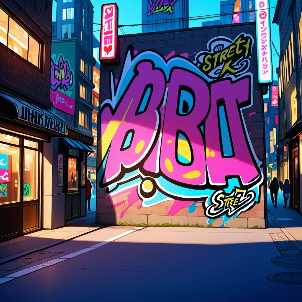 City street, graffiti, City Street Background, Hip Hop themed background,