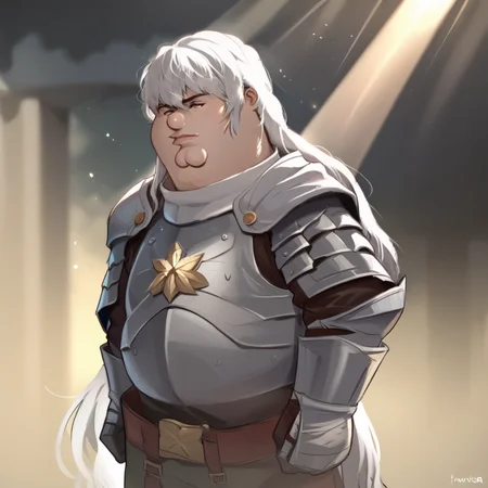 score_9_up, BREAK, 1boy, solo, Peter Griffin, <lora:PeterGriffin_iamkowai_PXL_Leaf2:1> , white hair, long hair, griffith , armor, <lora:GriffithPdxlDwnsty:0.6>, light rays, light particles,