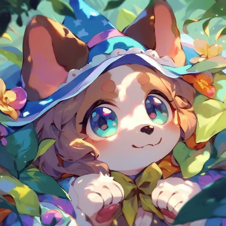 score_9, score_8_up, score_7_up, cute dog wearing hat