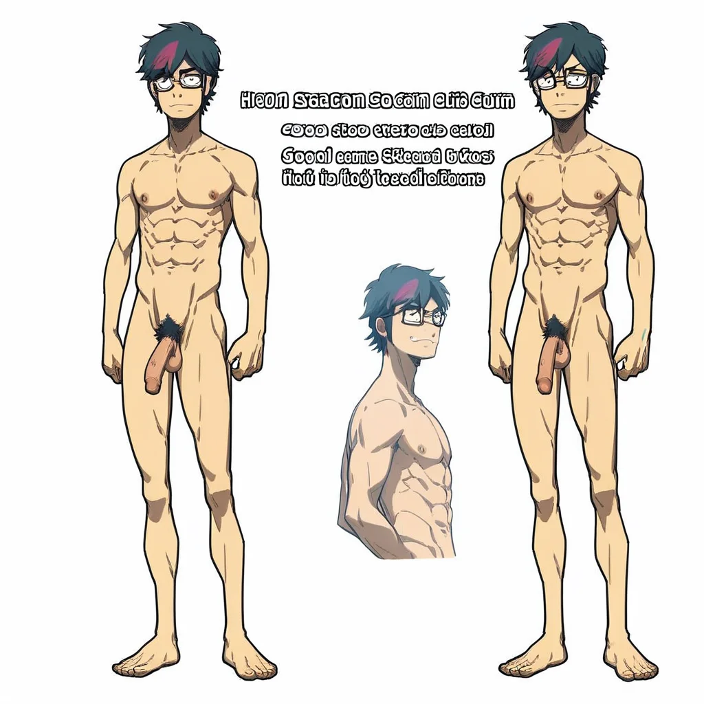 Seto Takuma, 1boy, glasses, male focus, solo, black hair, meme, streaked hair, multicolored hair, black eyes, pubic hair, completely nude, abs, penis, balls, standing, hard penis, score_9, score_8_up, score_7_up, score_6_up <lora:vinceteaa_020_04v2-step00000400r:1> good face, good eyes, looking at viewer, full body, standing,