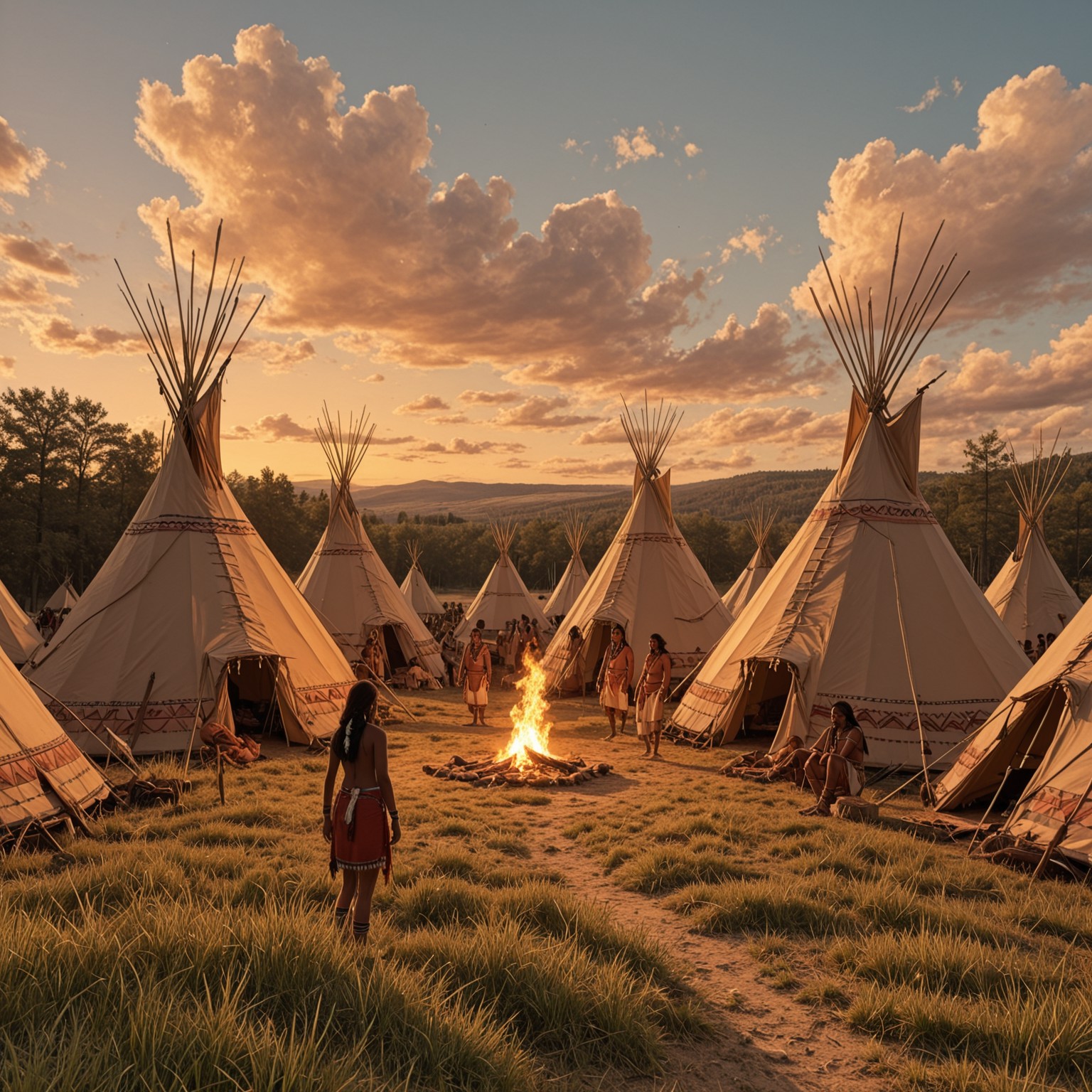(((ultra detailed, masterpiece, high quality, )))
, 
((( Natamecammb2, tipi, tent, outdoors, sky, cloud, grass, fire, scenery,)))
,
((( native indian wearing, ))
,
((( )))
,
((( Multiple people)))
,
((( )))
,
((( )))
,
((( )))