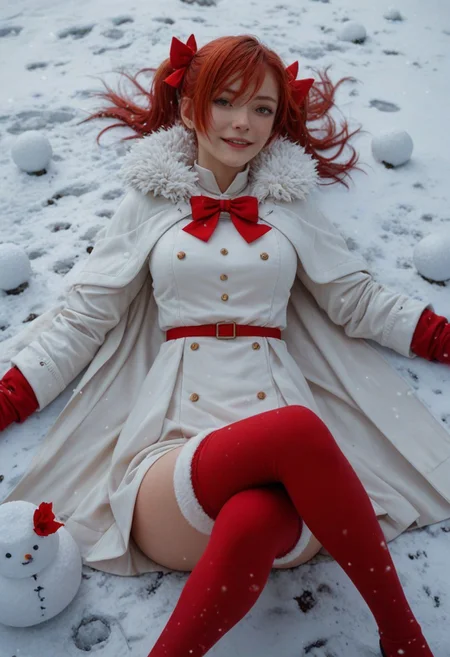 safe_pos, score_9, score_8_up, score_7_up, score_6_up,
1girl, 25 years old, perfect face, (adult), sexy,
dark eyes, looking at viewer, detailed face,
red hair, short hair, short twintails, hair between eyes, hair bow, shy smile,