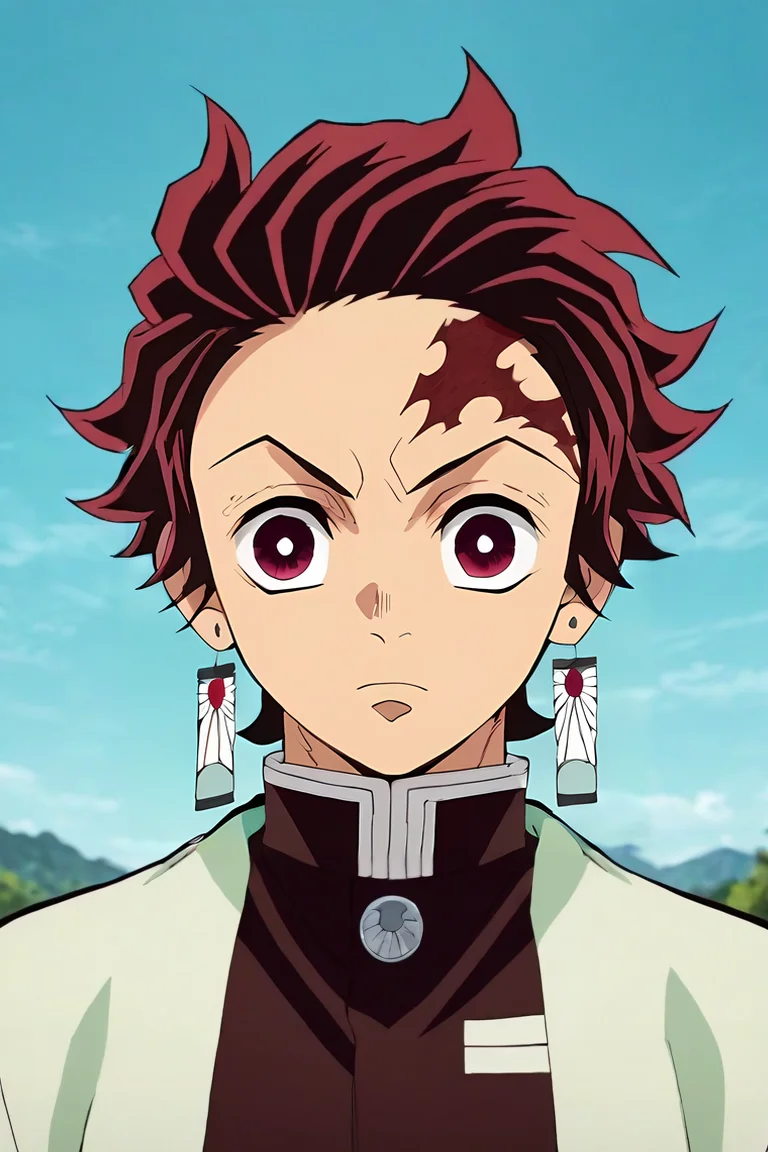 score_9, score_8_up, score_7_up, score_6_up, score_5_up, score_4_up, BREAK source_anime, anime screencap, anime coloring, official style, , upper body, , 1boy, solo, male focus, <lora:tanjirou_kamado_pony:0.96>, tanjirou_kamado, red hair, red eyes, short hair, , demon slayer uniform, , , , <lora:sdxl_lightning_8step_lora:1>
