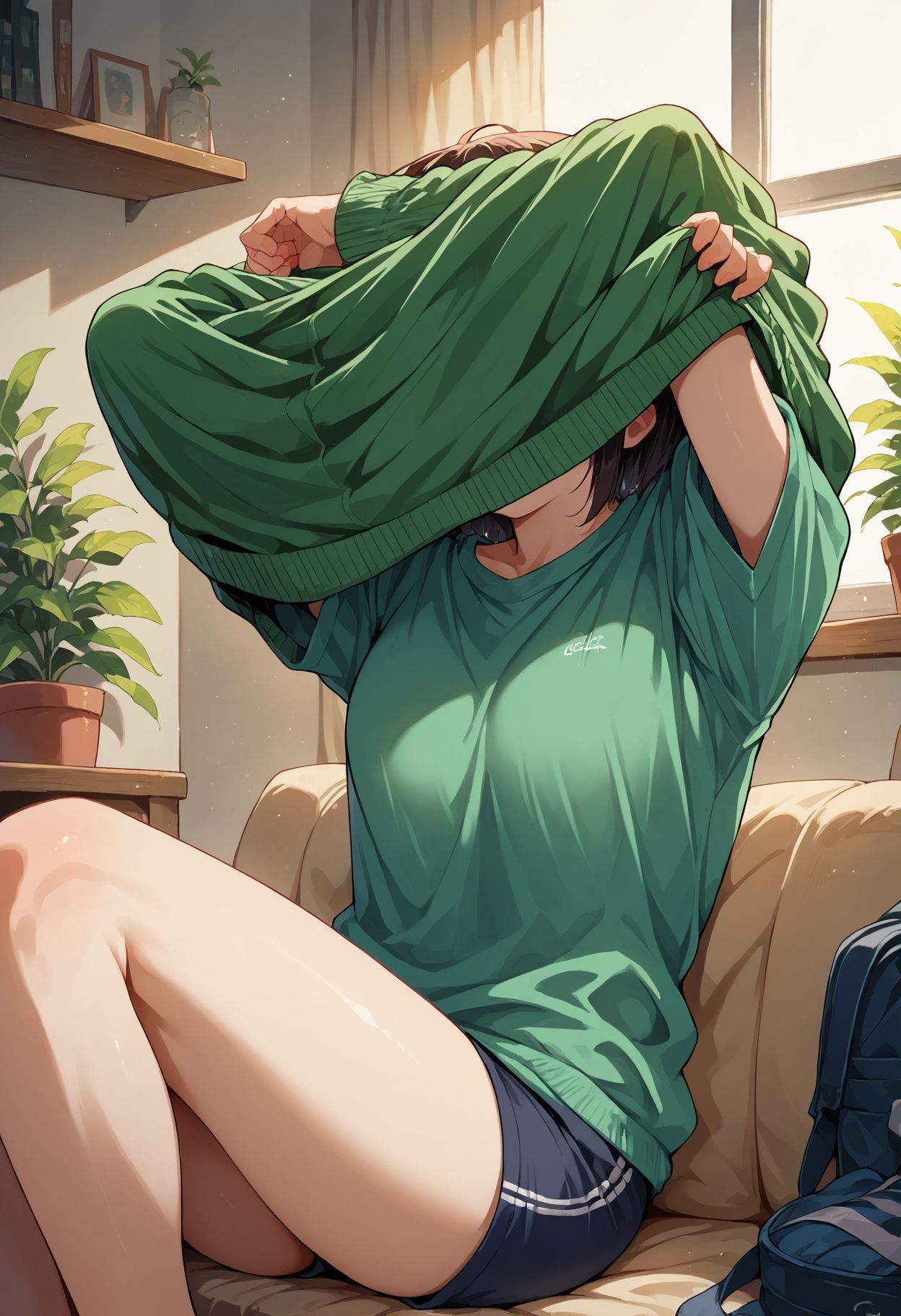 score_9, score_8_up, score_7_up
1girl, undressing sweater, sitting, indoors, green sweater, t-shirt
<lora:UndressingHead:1>