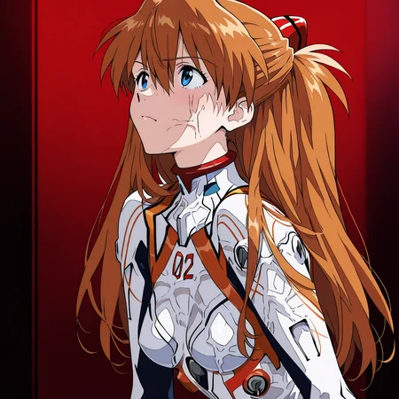 masterpiece,best quality,amazing quality,1girl, souryuu asuka langley, neon genesis evangelion,anime screencap,bodysuit,headgear,plugsuit,white bodysuit,<lora:invasion_veins_ill_v31:1.2>,veins,