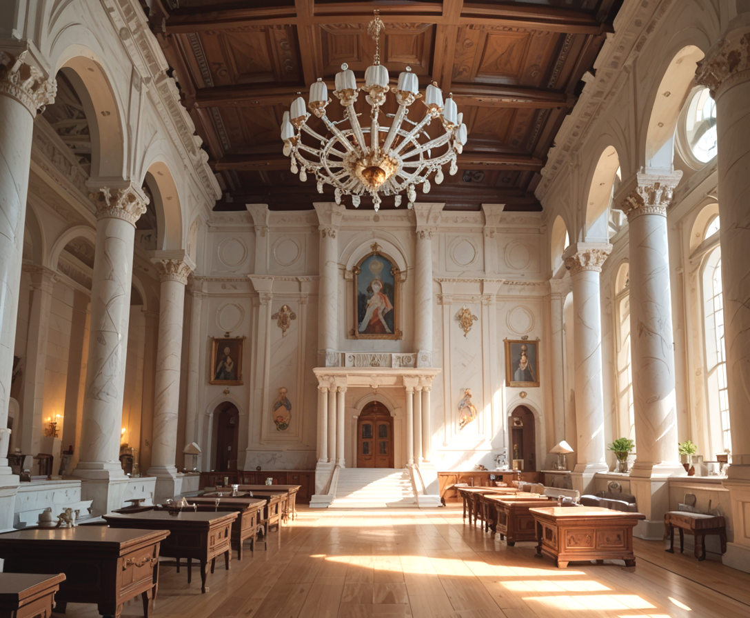 score_9, score_8_up, score_7_up, 
<lora:Authoritarian_Interior_(Architecture)_(Pony)_(AD):0.8> Authoritarian Interior, interior design, architecture, limestone, marble, wood, plaster, coffered ceiling, 8K, In'ei, chiaroscuro, volumetric lighting, perfect depth of field shot, 8K CGI render, beautiful, subsurface scattering, photographic realism, asymmetric viewpoint, off center perspective, art by Thomas Kinkade, museum, grand architecture, BREAK zPDXL, <lora:wowifierXL:0.2> art by mooncryptowow <lora:sdxl_lightning_8step_lora:0.4> <lora:detailed_notrigger:0.5>