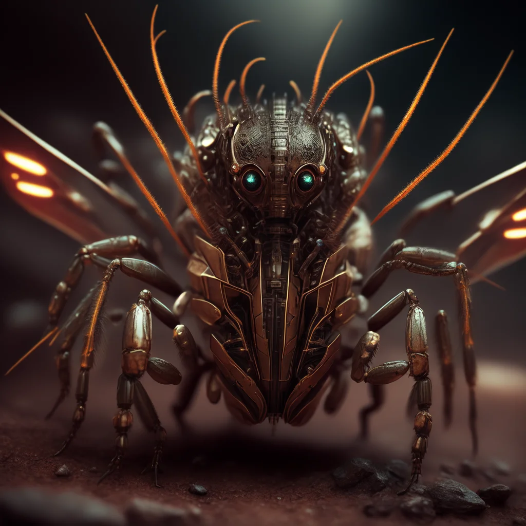 photo Mechanical Alien Invasion, I welcome our new Insect Overlords (InsectOverlords style:1) <lora:djzInsectOverlords:0.8)