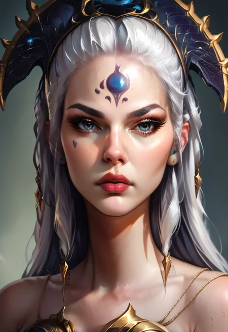 score_9, score_8_up, score_7_up,derpibooru_p_95, 
source_anime, very aesthetic, anime screencap, anime coloring, 
shar, shar \(baldurs gate\), 1girl, solo, long hair, looking at viewer, blue eyes, white hair, lips, eyelashes, glowing, facial mark, portrait, forehead mark, realistic, nose