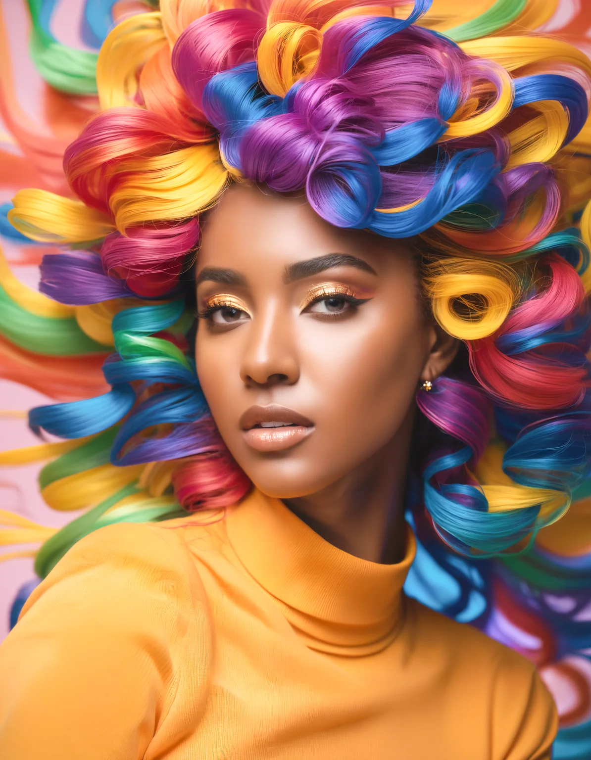 inspired ((Joyce Reopel, the chaos engine ) game style) ,The multi-colored cream cascades down from the woman's head, creating a mesmerizing spectacle as it flows down her face. masterpiece, best quality, (intricate details), (****), eldritch, glow, glowing eyes, volumetric lighting, unique pose, dynamic pose, dutch angle, 35mm, anamorphic, lightroom, cinematography, film grain, Steve McCurry, ((cinematic)), RAW, color graded portra 400 film, remarkable color, raytracing, subsurface scattering, hyperrealistic,