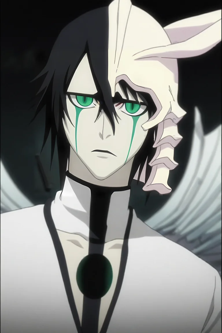 score_9, score_8_up, score_7_up, source_anime, anime screencap, anime coloring, , , , depth of field, 1boy, solo, male focus, <lora:ulquiorra_cifer_pony:0.94>, ulquiorra_cifer, , , science fiction military science fiction, Hands in prayer position, showing reverence, <lora:sdxl_lightning_8step_lora:1>