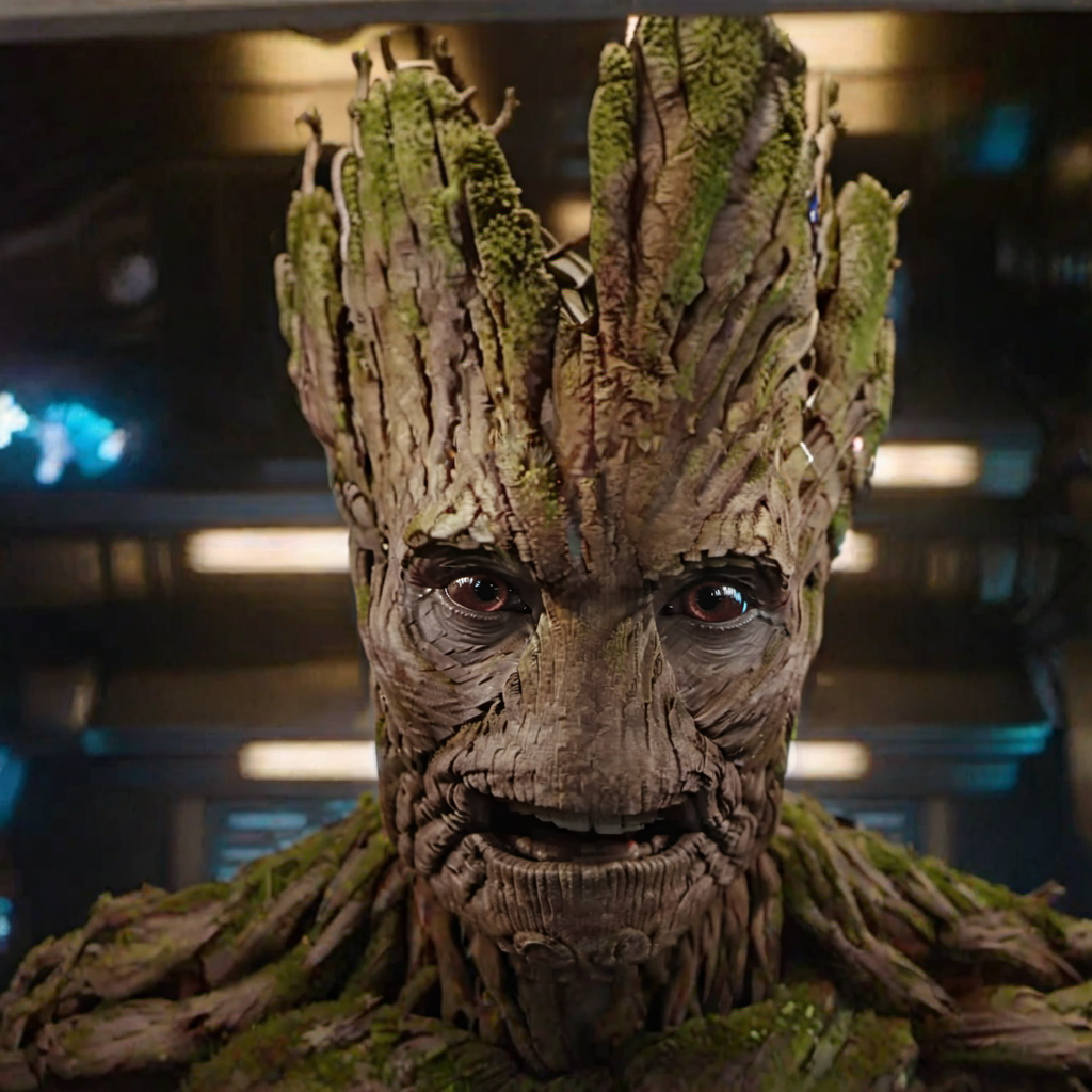 Groot1024, a human-tree, close up face portrait, in a spaceship, detailed eyes, highly detailed, photography, ultra sharp, film, bokeh, professional, 4k <lora:Groot1024:0.8>