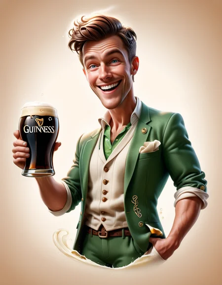 ("Guinness Beer" text logo:1.1) regular happy and smiling male irish citizen wearing clothing made out of Irish Linen, drining a ral-beer Guinness, raising a toast towards viewer, closeup shot <lora:dvr-ftl:0.75> dvr-ftl <lora:ral-cltc:0.35> ral-cltc <lora:ral-beer:0.2>