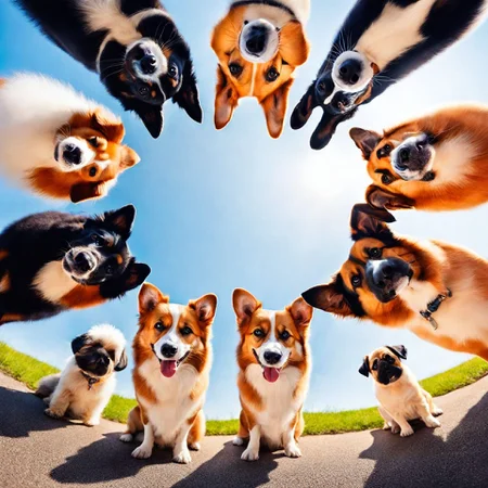 Below Huddled Cute dogs  <lora:SDXL_Below-Huddled_LoRA:1.0>