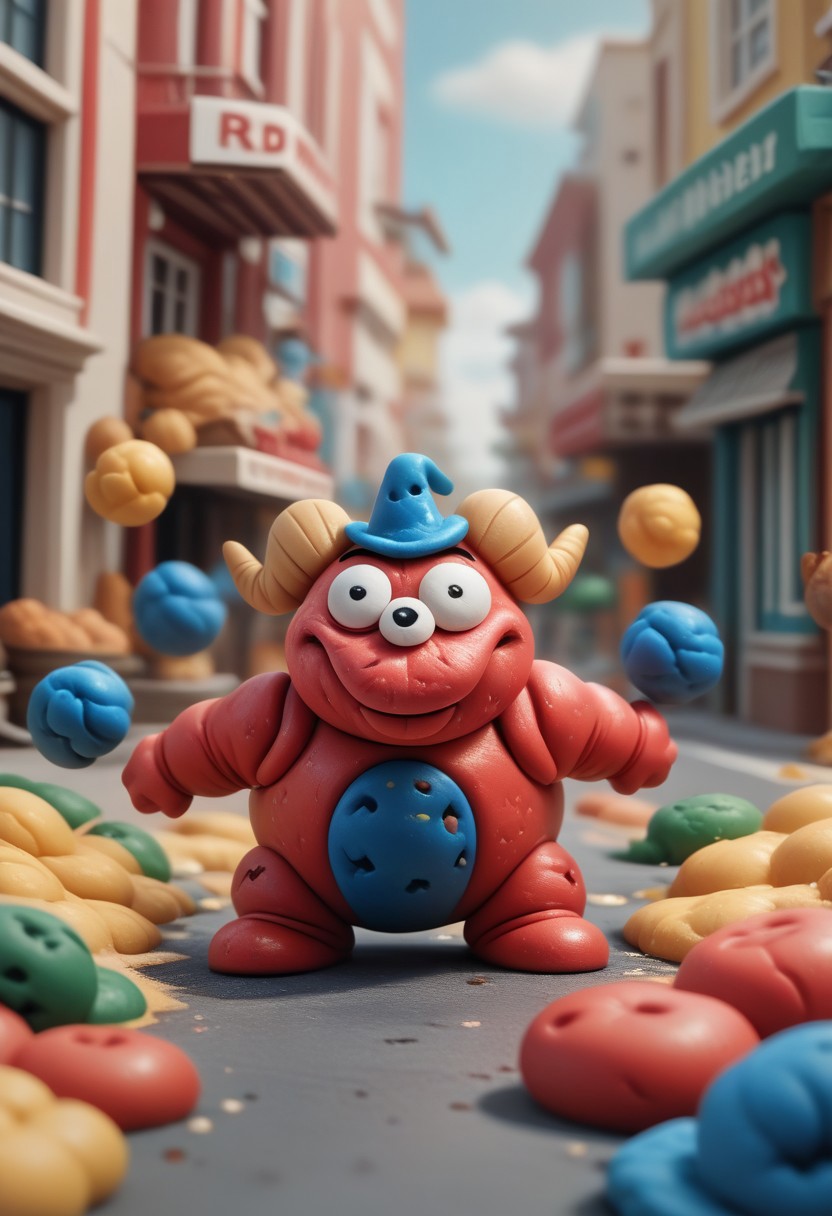 endplay_domorph,  made of playdough, a political figure made of different colored playdough,  1boy, male focus, man of playdough, playdough president, action figure, playdough, playdough texture  BREAK score_9, score_7_up, score_6_up, score_8_up, score_4_up, score_5_up