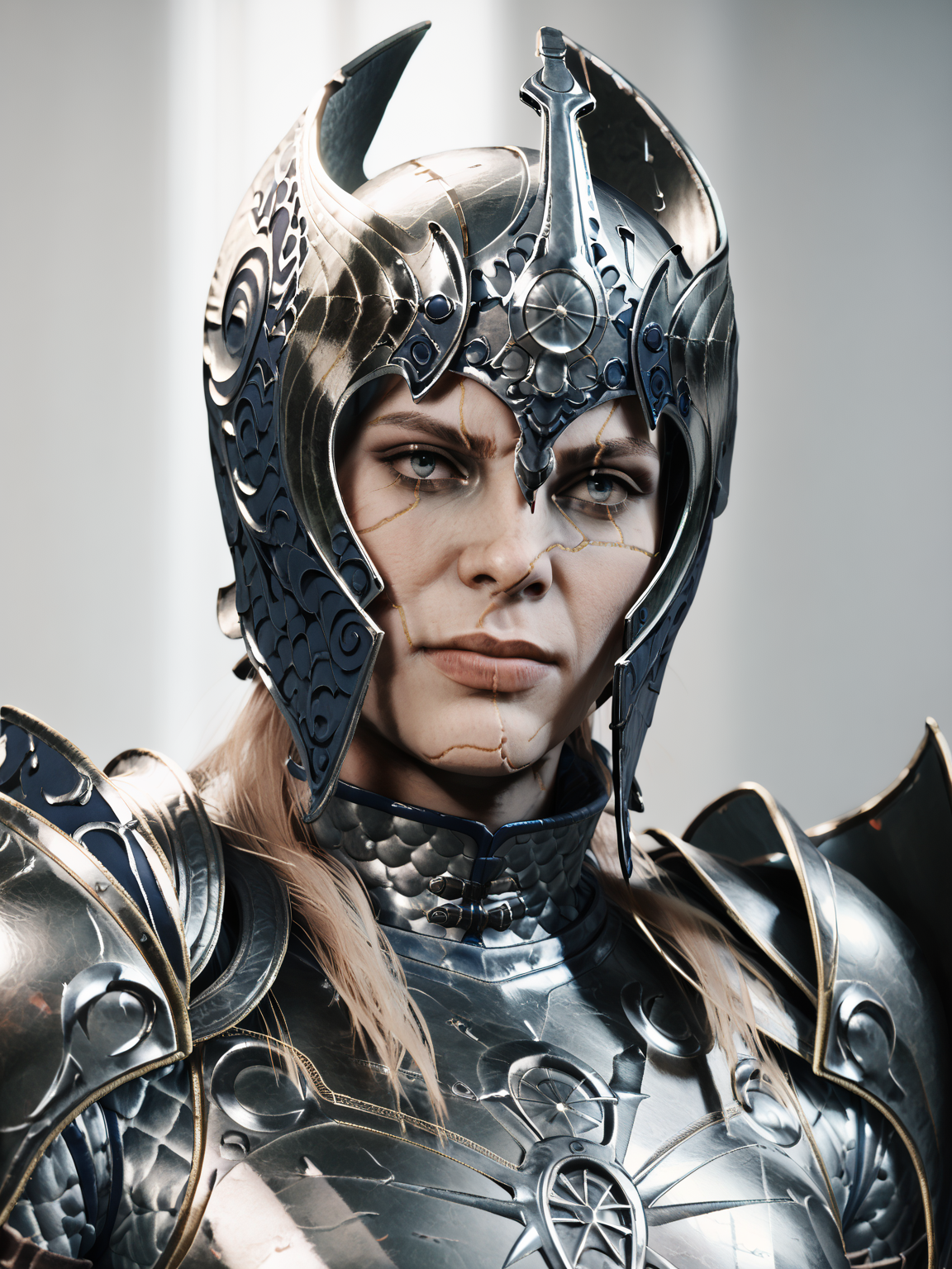 score_9, score_8_up, score_7_up, score_6_up, score_5_up,
1girl, dameaylin, armor <lora:aylinPony:0.8>, , helmet, scars, portrait,
