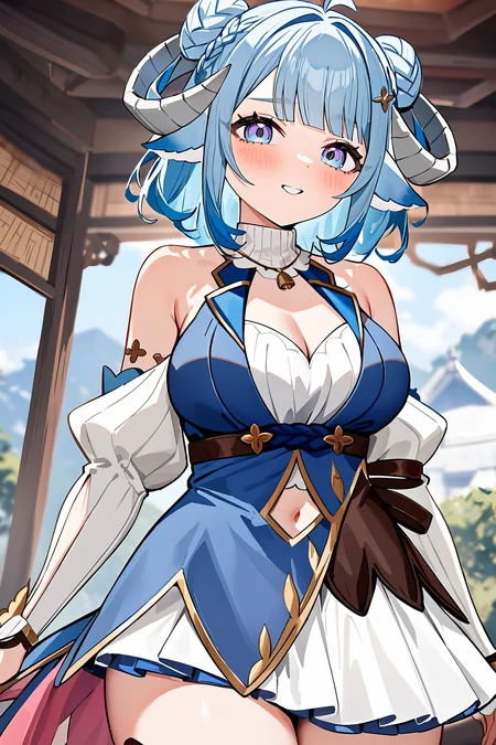 1girl, (MinaiAruma:1), waistcoat, detached sleeves, 
cowboy shot, highly detailed background, 
<lora:MinaiArumaXL_animagine3:1>, masterpiece, newest, absurdres