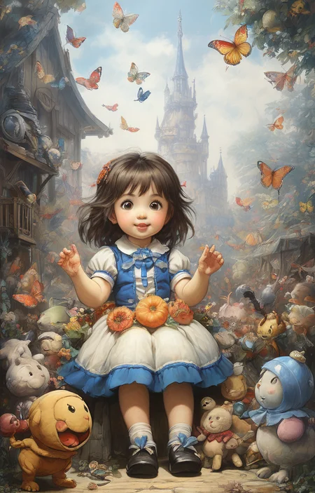 masterpiece,best quality,<lora:tbh274-sdxl:0.9>,illustration,style of Thomas Nast portrait of idolmaster cinderella girls,