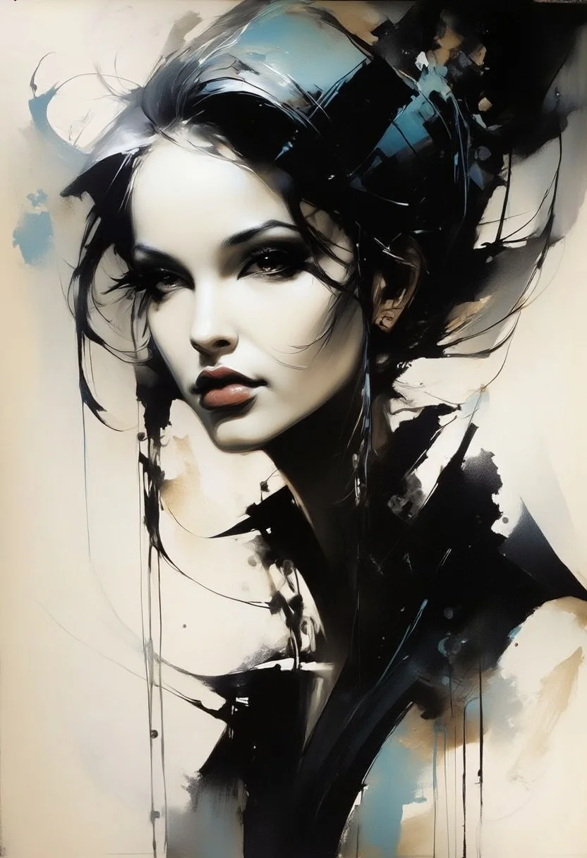 3th33r34l portrait of an oriental female ghost, wispy, ethereal, glancing at viewer, chiascuro, silhouetted, closeup of face