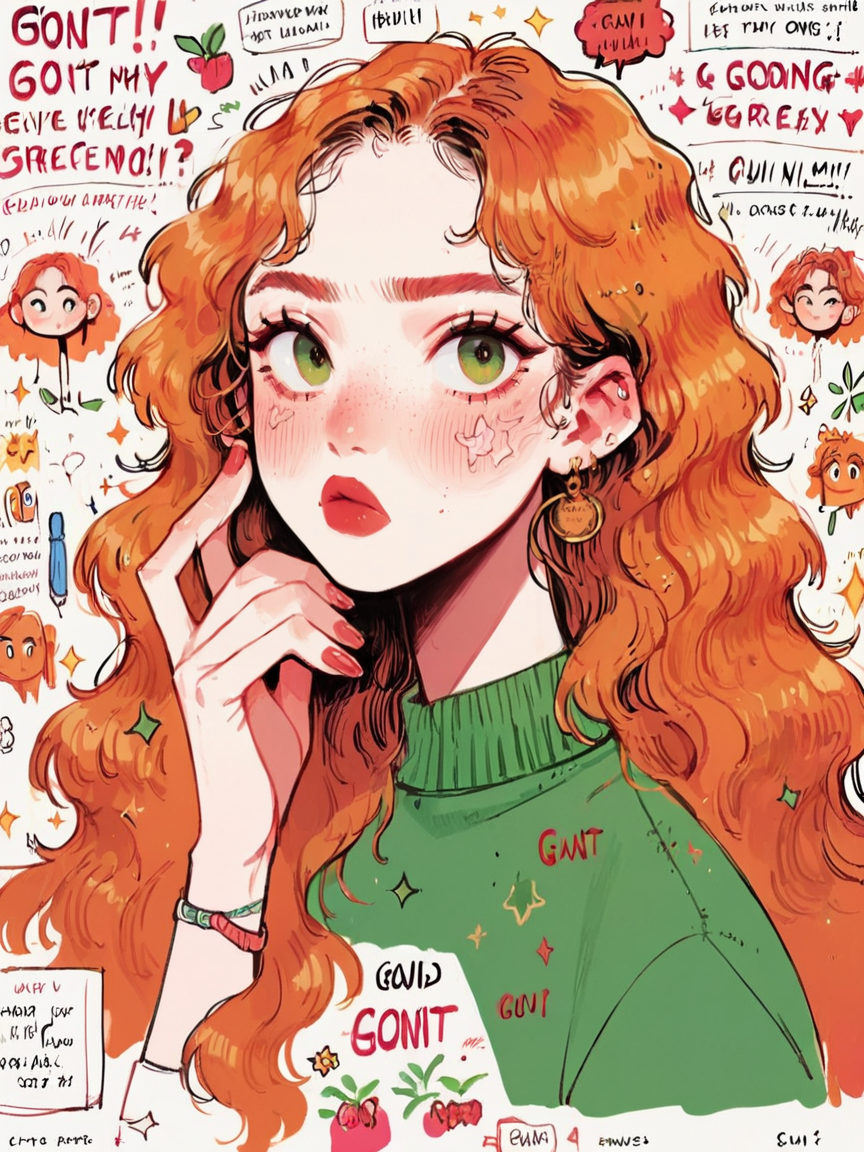 score_9, score_8_up, score_7_up, score_6_up,  <lora:sk3tchb00kXLP:0.9> sk3tchb00k, 1girl, english text, long hair, ginger hair