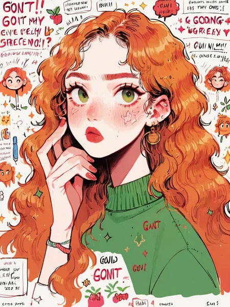 score_9, score_8_up, score_7_up, score_6_up, <lora:sk3tchb00kXLP:0.9> sk3tchb00k, 1girl, english text, long hair, ginger hair