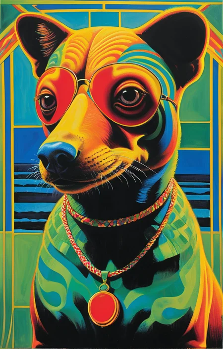masterpiece,best quality,<lora:tbh332-sdxl:0.6>,illustration,style of Ed Paschke animals
