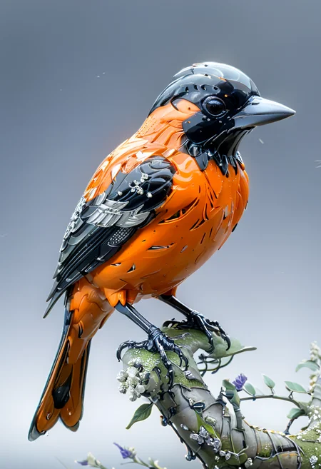 (HD, masterpiece, best quality, ultra detailed), pg-rated, a Baltimore Oriole made out of SilverPulse, add-detail-xl, xl_more_art-full_v1<lora:XL\Style\SilverPulseMorphXL.safetensors:1.0:1.0> <lora:XL\Enhance\add-detail-xl.safetensors:0.8:0.8> <lora:XL\Enhance\xl_more_art-full_v1.safetensors:0.8:0.8>