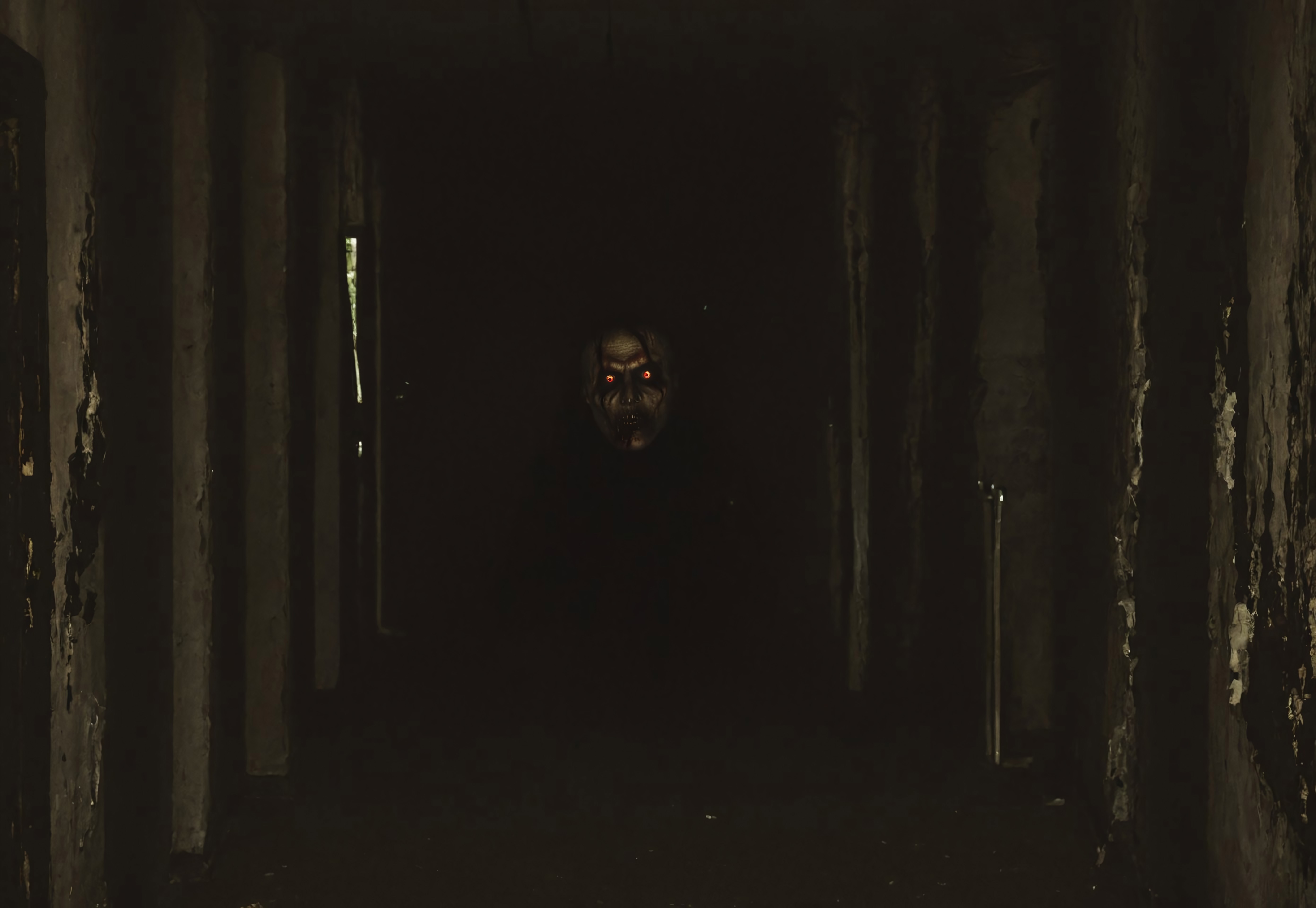 ab0m ((in a school)), <lora:ab0m1-000002:1> , horror scene, glowing eyes, depth of field, extremely detailed, (((creepy))), (((scary)))