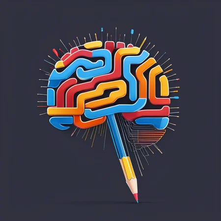 CIVIT.AI logo electronic brain pencils sharp vectorized