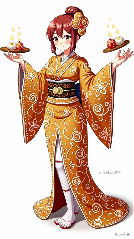 GingerbreadStyle geisha
<lora:GingerbreadStyleFlux:0.9>