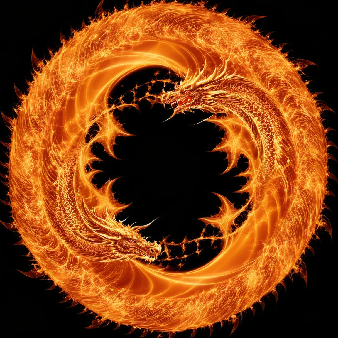 fireart, fire dragon,a bright orange swirl with a black background,<lora:fireart:1>,