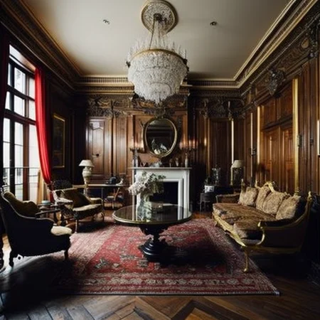 <lyco:antique_style_interior_design_Sa_May:1.0> antique interior