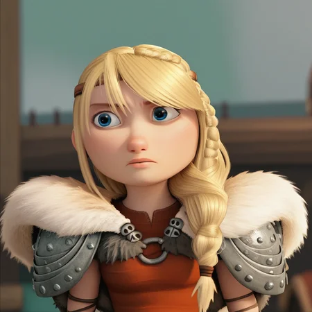 score_8_up, BREAK, ASTRIDHOFFERSON, 1girl, solo, blonde hair, braid, Long hair, blue eyes, fur trim, shoulder armor, armor, pauldron, cowboy shot, depth of field, <lora:AstridHofferson_HTTYD2_PXL_Leaf1:1>