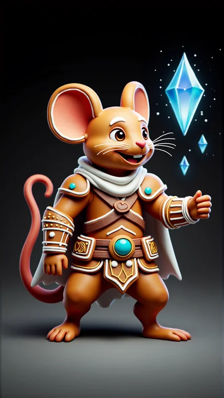 GingerbreadStyle and made entirely out of gingerbread and frosting, a warrior mouse with armor and floating crystal to the right, trending on Artstation, Pose Study, ultra detailed, award winning
<lora:GingerbreadStyleFlux:0.9>