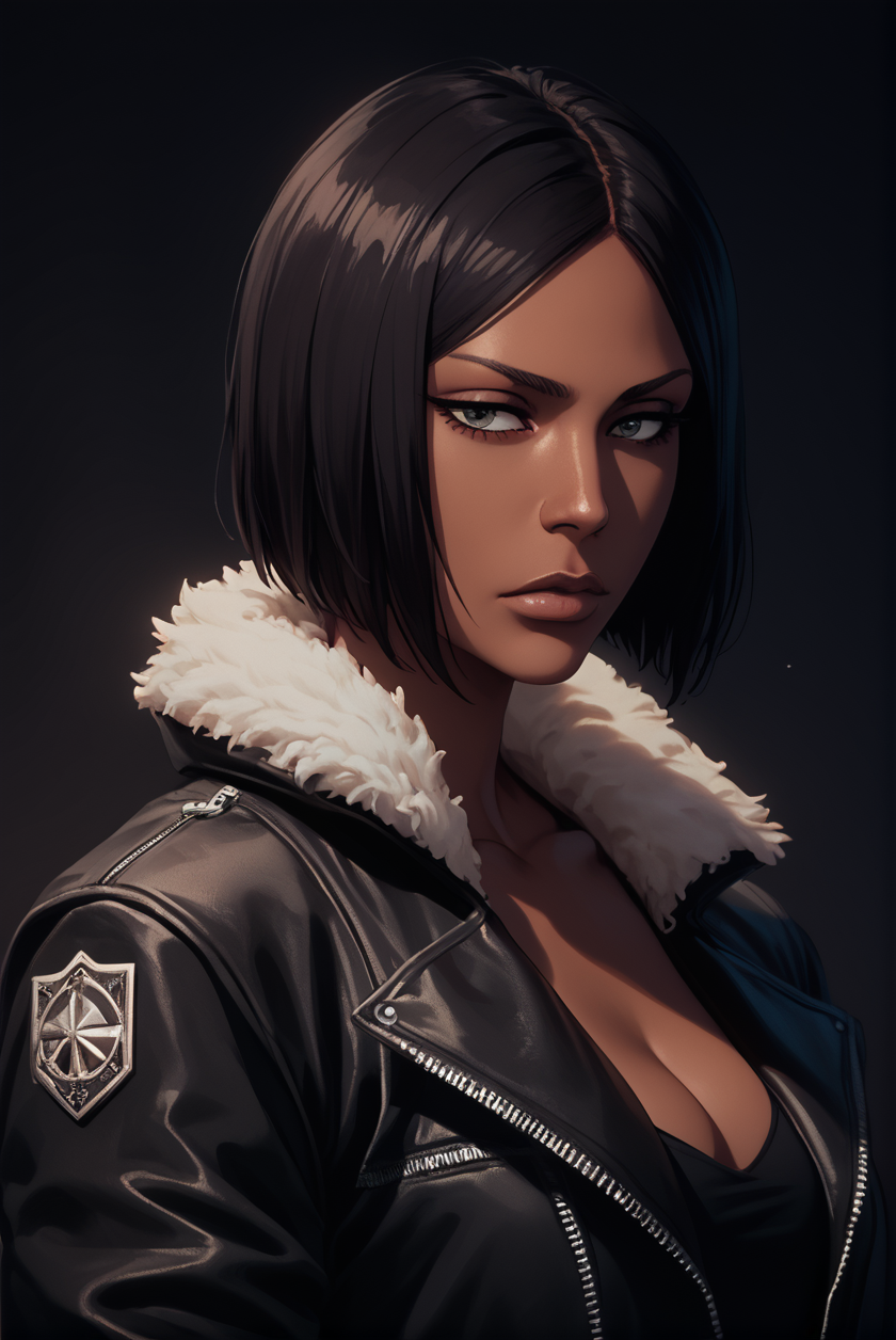 score_9, score_8_up, score_7_up, score_6_up, score_5_up,
jackie_tristan, jacket, flat, simplistic,
upper body portrait, abstract background, dramatic light, light and shadows, dark background,
solo, masterpiece, best quality, sharp_details, game_cg
 <lora:Jackie_Tristan_Bleach:0.8>