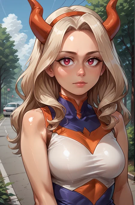 1girl, solo, outdoors,
<lora:YuTakeyamaCT:0.8> ctiantake,, , score_9, score_8_up, score_7_up, source anime, (shiny skin:1.20),