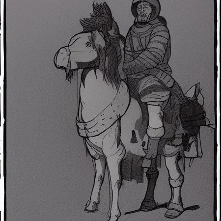 a man on a horse conner-fawcett-style