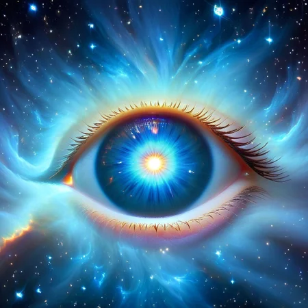 Extreme close up zoomed in to the Iris of a single blue human eye, perfect sclera eye style, Glowing Rune Circle surrounding the outside of the pupil, pupil reveals a galaxy spiraling full of stars with a supernova in the center, the galaxy is a lotus flower, hv, vibrant nebula, bright colors, epic cosmic scene, lotus galaxy blooms in the eye of the beholder, extreme high quality realistically detailed eye, luminescent rune circle, hyperrealistic astronomy, peering into the soul of a god observing the vast depth of a living universe, everything, everywhere all at once, beautiful, awe-inspiring masterpiece, excellent extra details, intricate attention to every detail, absolute oblivion of the cosmos, wonder and amazement, the watcher
