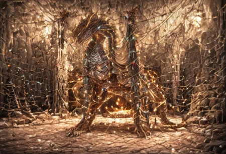 Dragon in Christmas cave, cave, festive cave, Christmas decorations, Christmas lights
(((Sparkling, Sparkly))) glowing dragon, christmas dragon, dragon wrapped in Christmas lights, glowing matrix, glowing Christmas lights, hyper realistic, photorealistic, HD, High detail, High detail eyes, high detail face, wings, glowing wings, light scales, glowing Christmas lights on wings, glowing light scales, tail, tail wrapped in Christmas lights, four legs,
BREAK
Snowy background