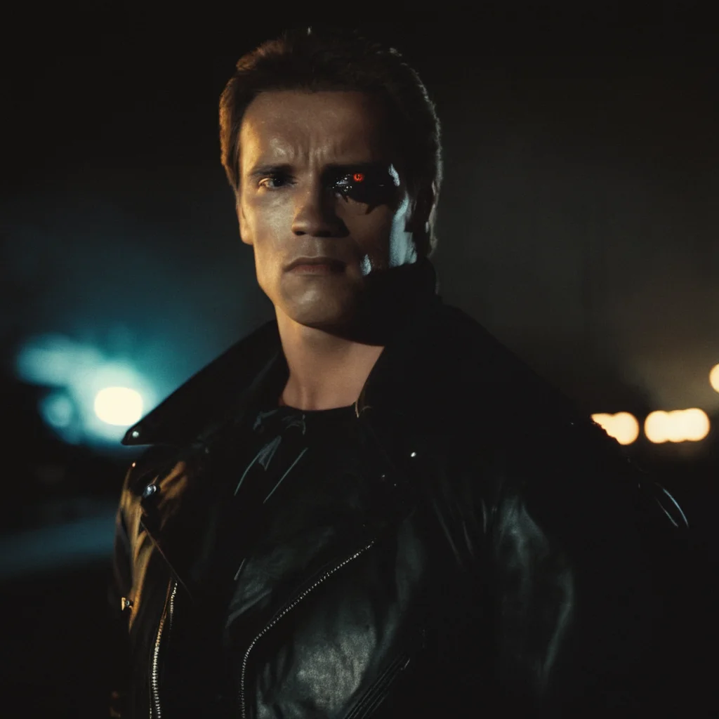 cinematic film still of <lora:Terminator style:0.8>
In the 1980's Terminator a man with a black leather jacket and a black shirt and a black eye,solo,1boy,jacket,male focus,tears,looking to the side,portrait,realistic,leather,sad,leather jacket , horror themed, dark themed, low key light, dramatic light, dramatic shadow light, contrast, cinematic color, cinematic look, filmic, realistic, realism, perfection, perfect, Kodak, Kodak film, movie still, Terminator style, The Terminator 1984 Film style, shallow depth of field, vignette, highly detailed, high budget, bokeh, cinemascope, moody, epic, gorgeous, film grain, grainy